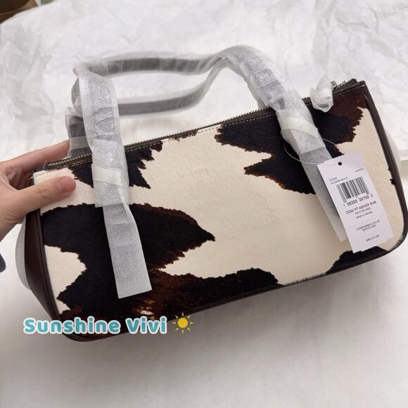 NWT Coach Asher Shoulder Bag With Cow Print CCC85 Cow Printed Haircalf Cow Multi - Picture 2 of 10